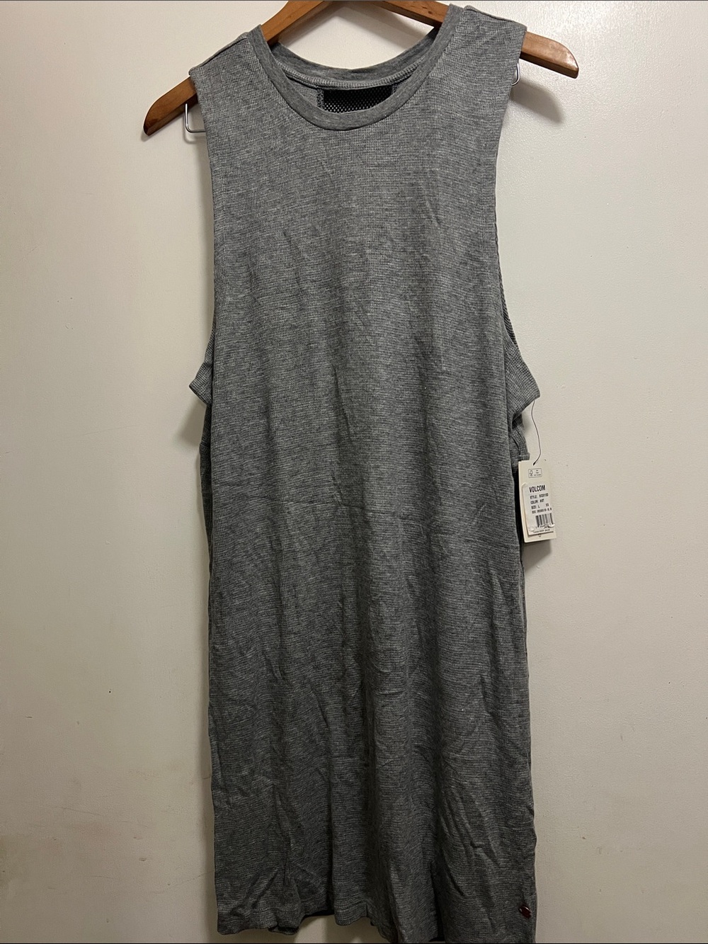 Volcom Sleeveless Maxi Dress in Gray Heather